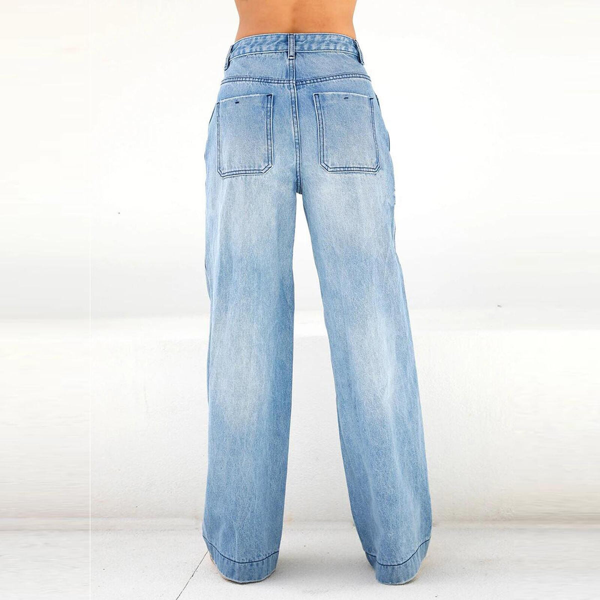 High-Waisted Wide-Leg Jeans