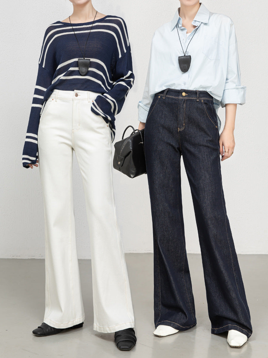 High-Waisted Flared Jeans
