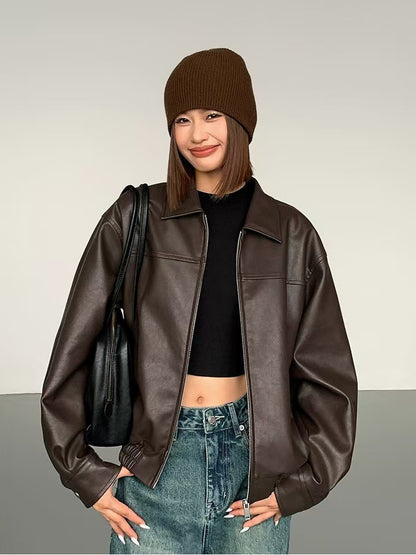 Vintage Leather-Look Jacket