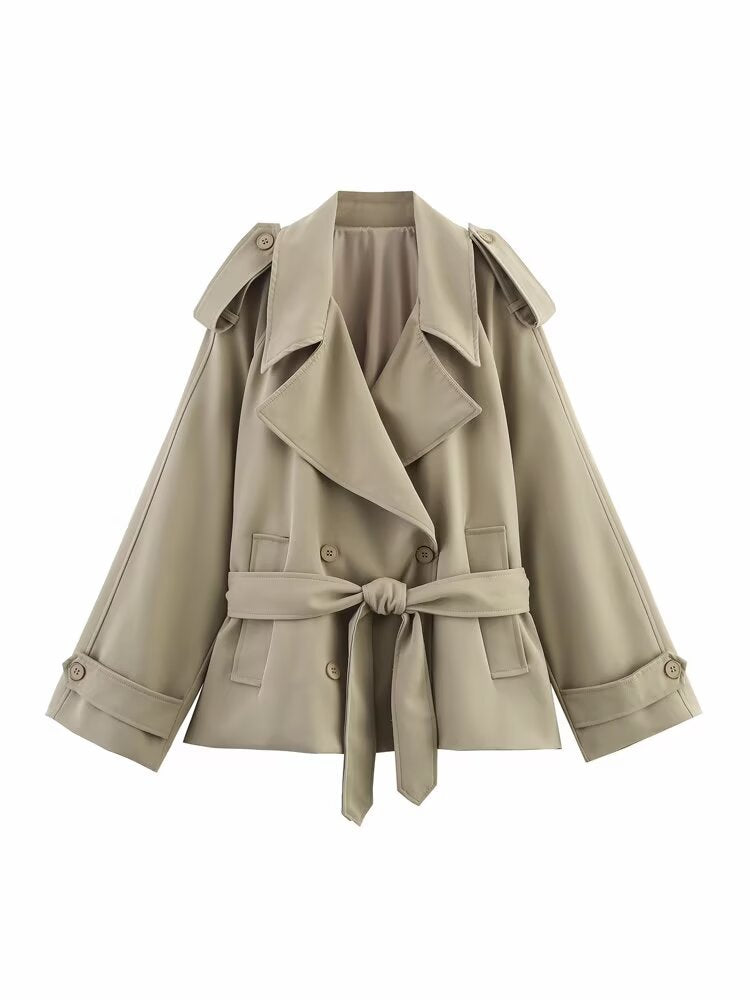Belted Lapel Trench Coat