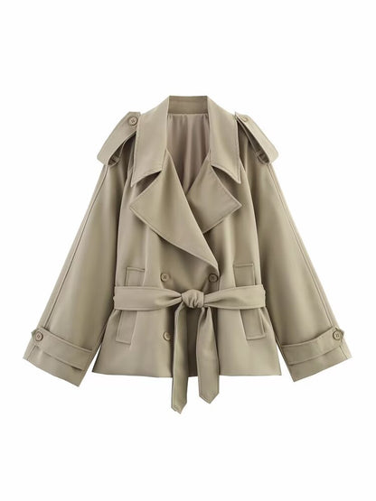 Belted Lapel Trench Coat