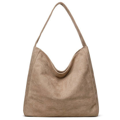 Suede Crossbody Tote Bag