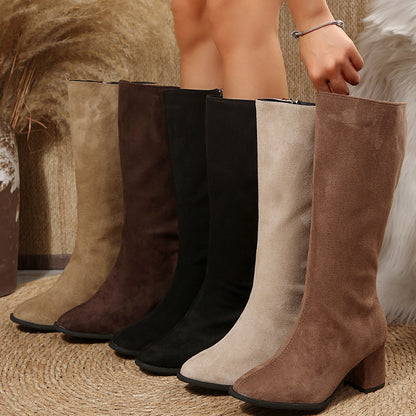 High-Heel Knee-High Boots