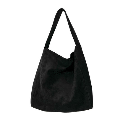 Suede Crossbody Tote Bag