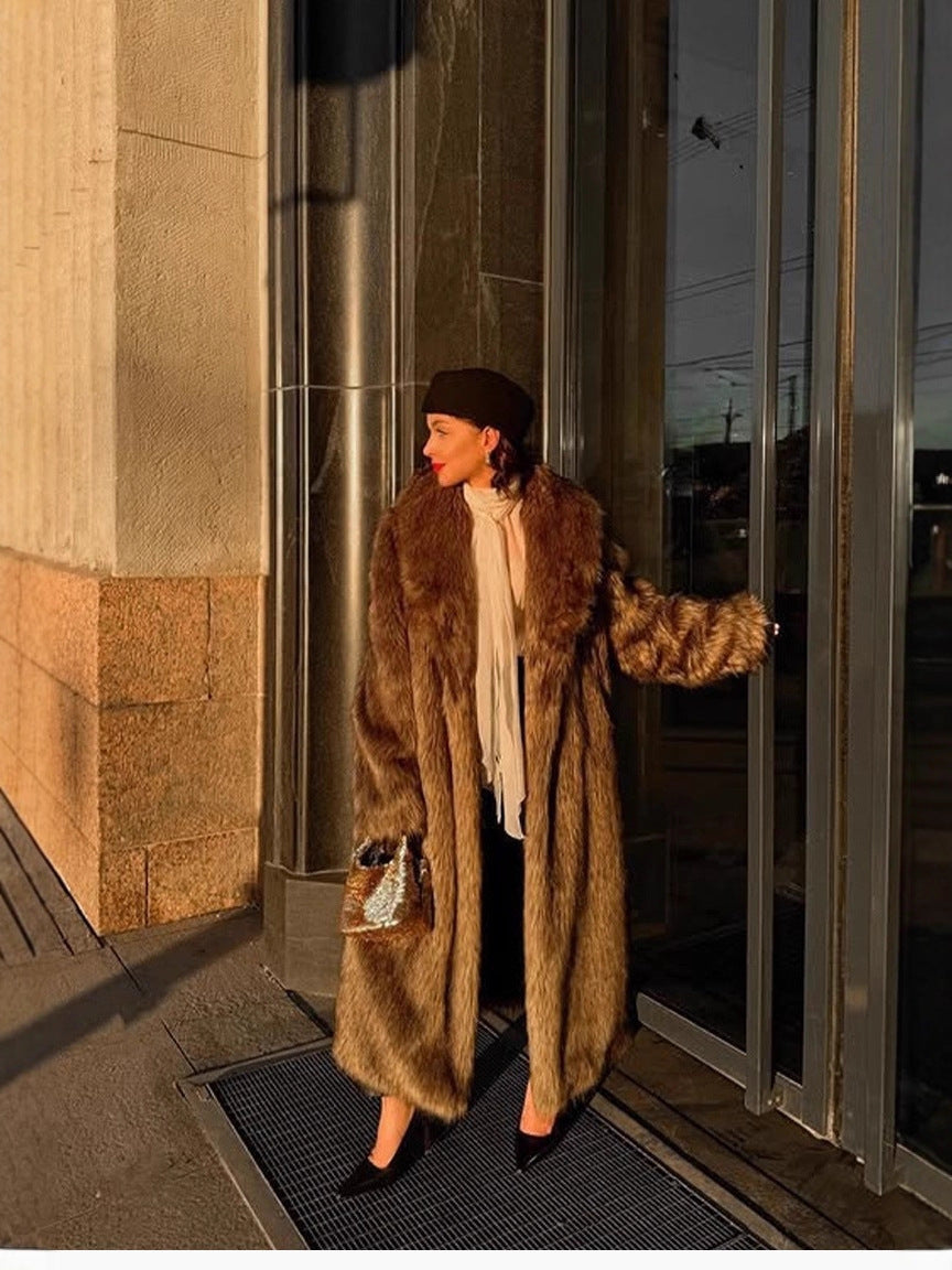 Long Faux Fur Coat
