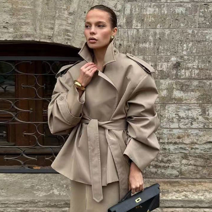 Belted Lapel Trench Coat