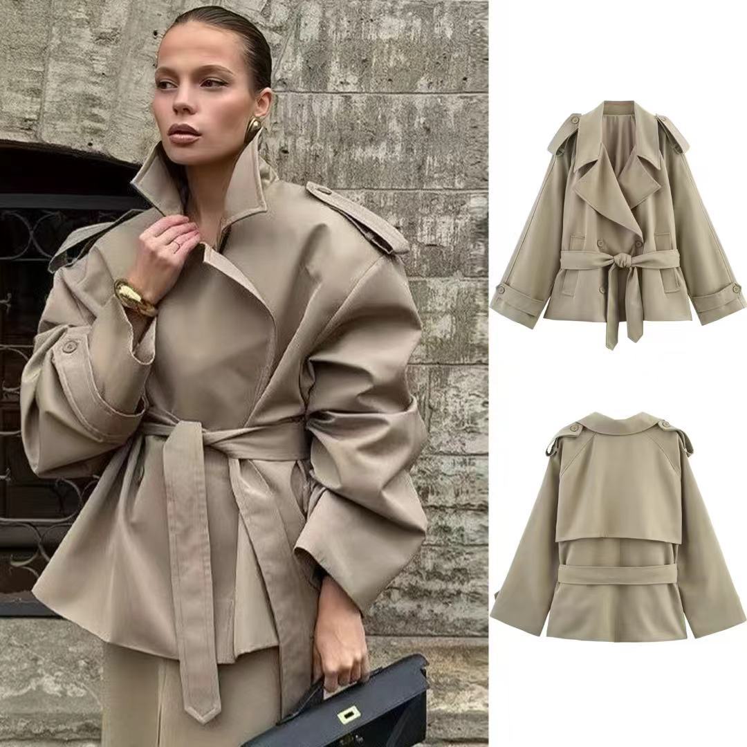 Belted Lapel Trench Coat