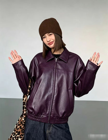 Vintage Leather-Look Jacket