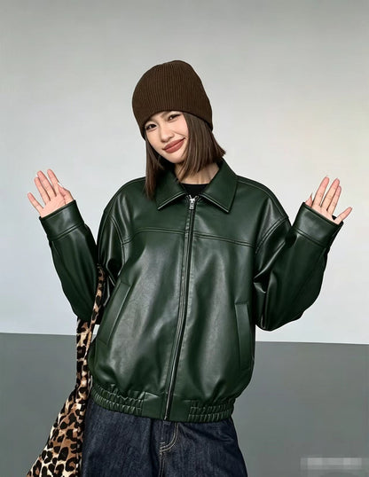 Vintage Leather-Look Jacket