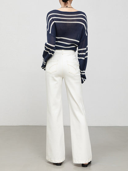 High-Waisted Flared Jeans