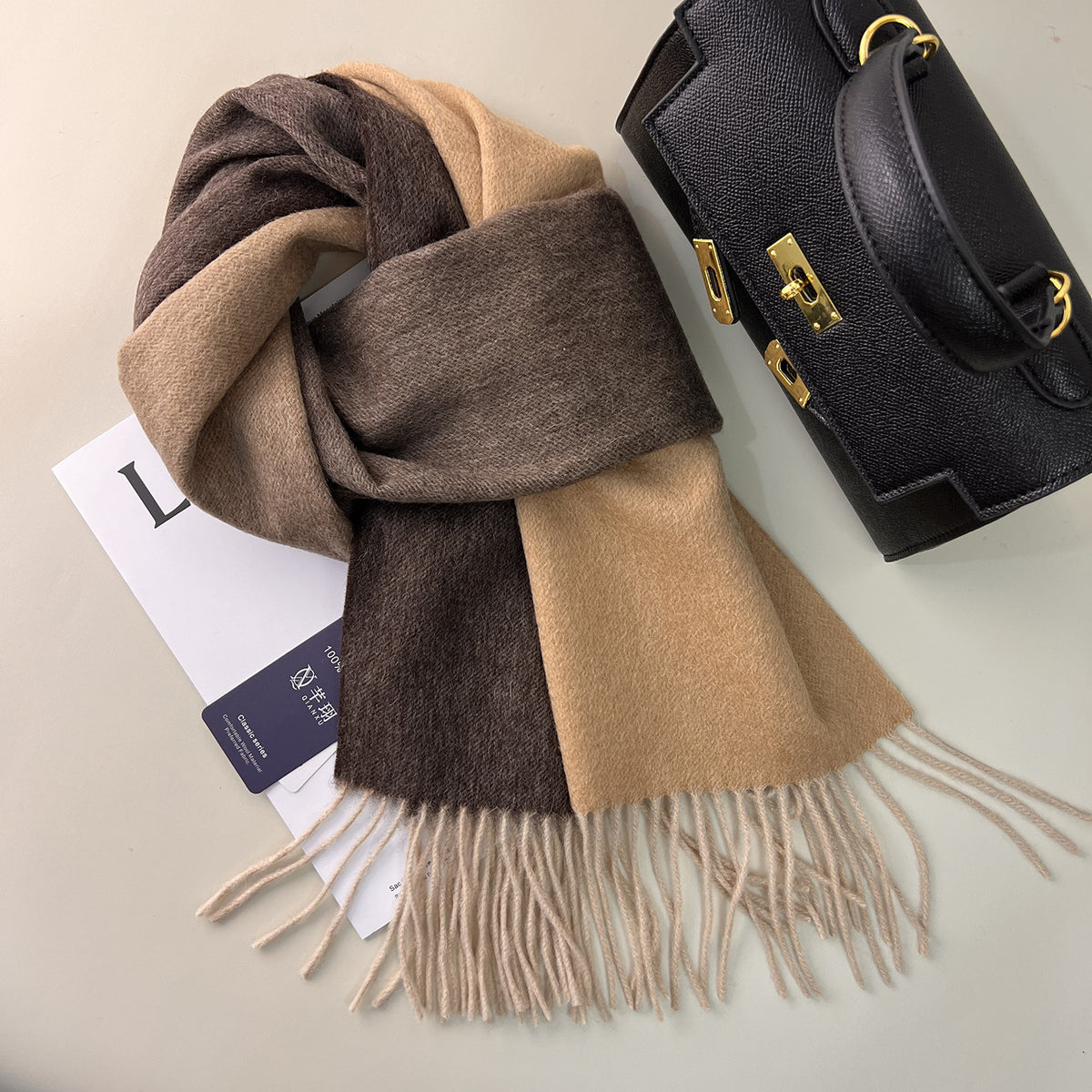 Gradient Wool-Cashmere Scarf