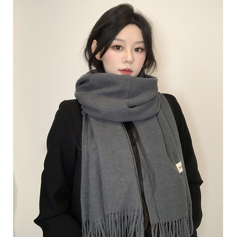 Grey Wool Scarf