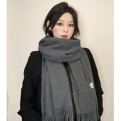 Grey Wool Scarf