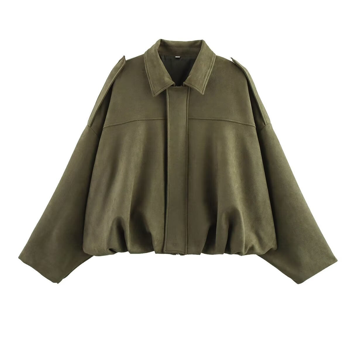Batwing Sleeve Bomber Jacket