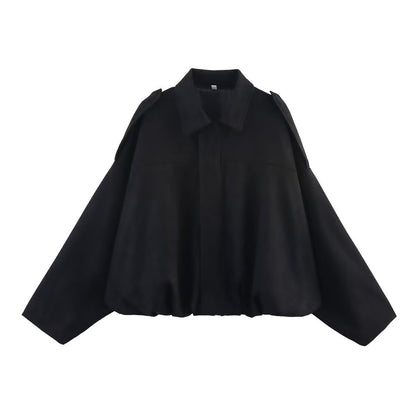 Batwing Sleeve Bomber Jacket