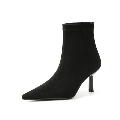 Pointed-Toe Stiletto Ankle Boots