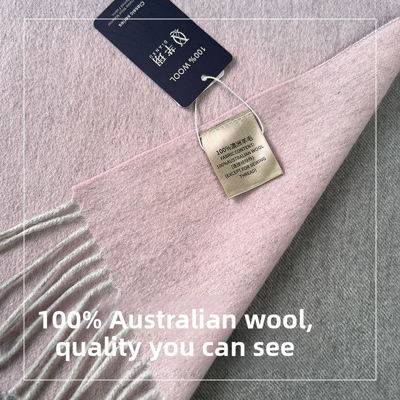 Gradient Wool-Cashmere Scarf