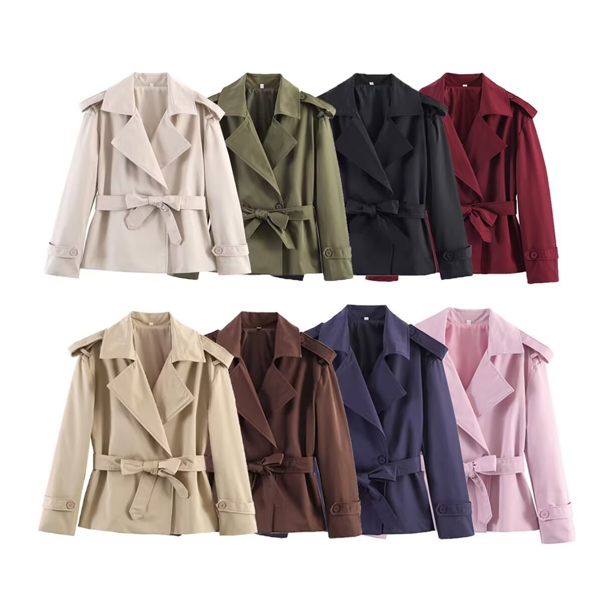Short Belted Trench Coat