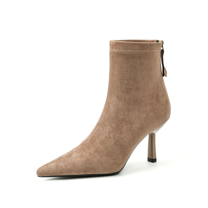Pointed-Toe Stiletto Ankle Boots