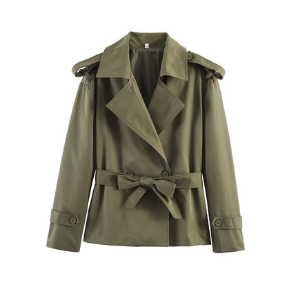 Short Belted Trench Coat