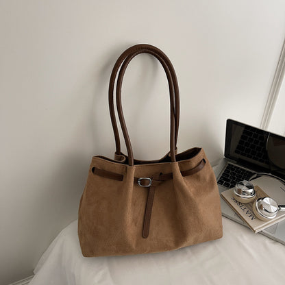 Large Suede Tote Bag
