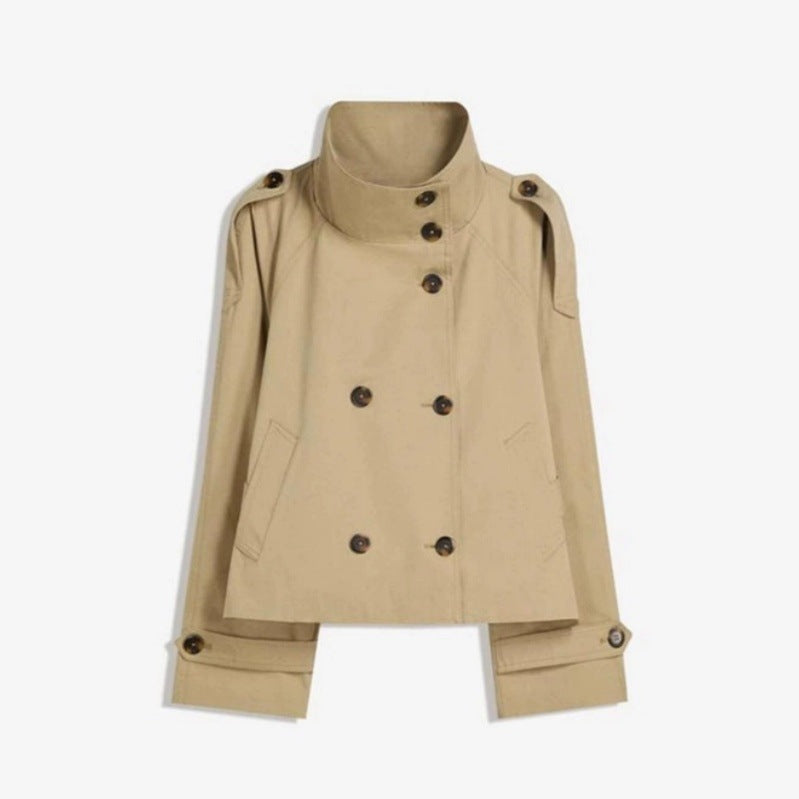 Double-Breasted Belted Trench Coat