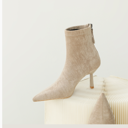 Pointed-Toe Stiletto Ankle Boots