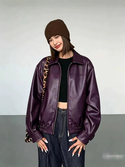 Vintage Leather-Look Jacket
