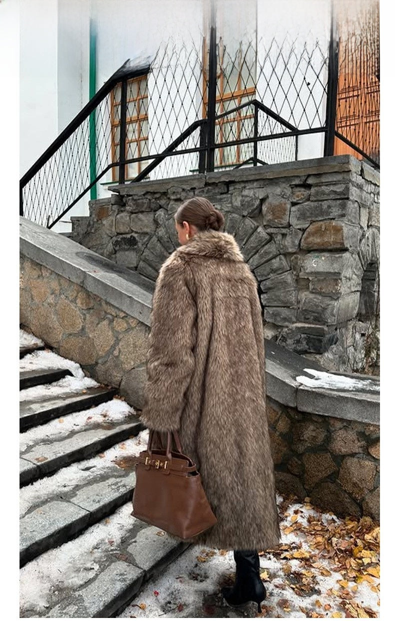 Long Faux Fur Coat