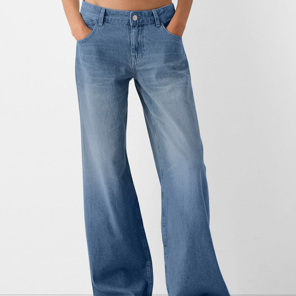 High-Waisted Wide-Leg Jeans