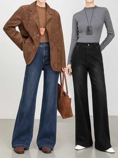 High-Waisted Flared Jeans