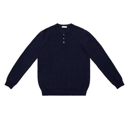 Ribbed Henley Sweater