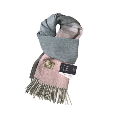 Gradient Wool-Cashmere Scarf