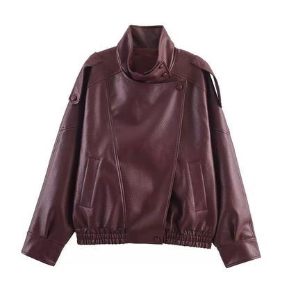 Oversized Leather-Look Jacket