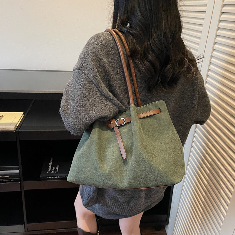 Large Suede Tote Bag