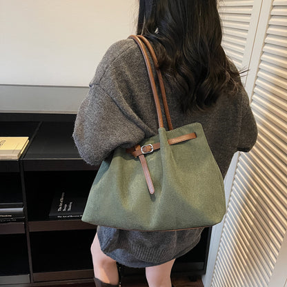 Large Suede Tote Bag
