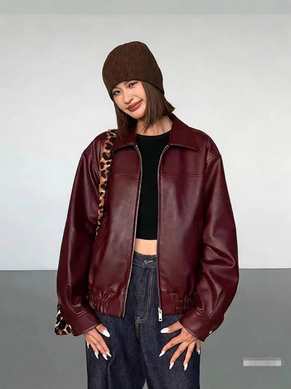 Vintage Leather-Look Jacket