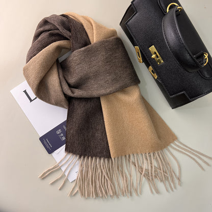 Gradient Wool-Cashmere Scarf