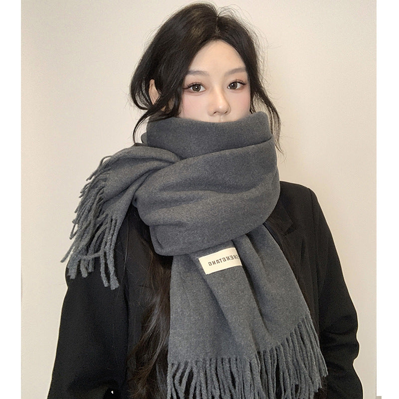 Grey Wool Scarf