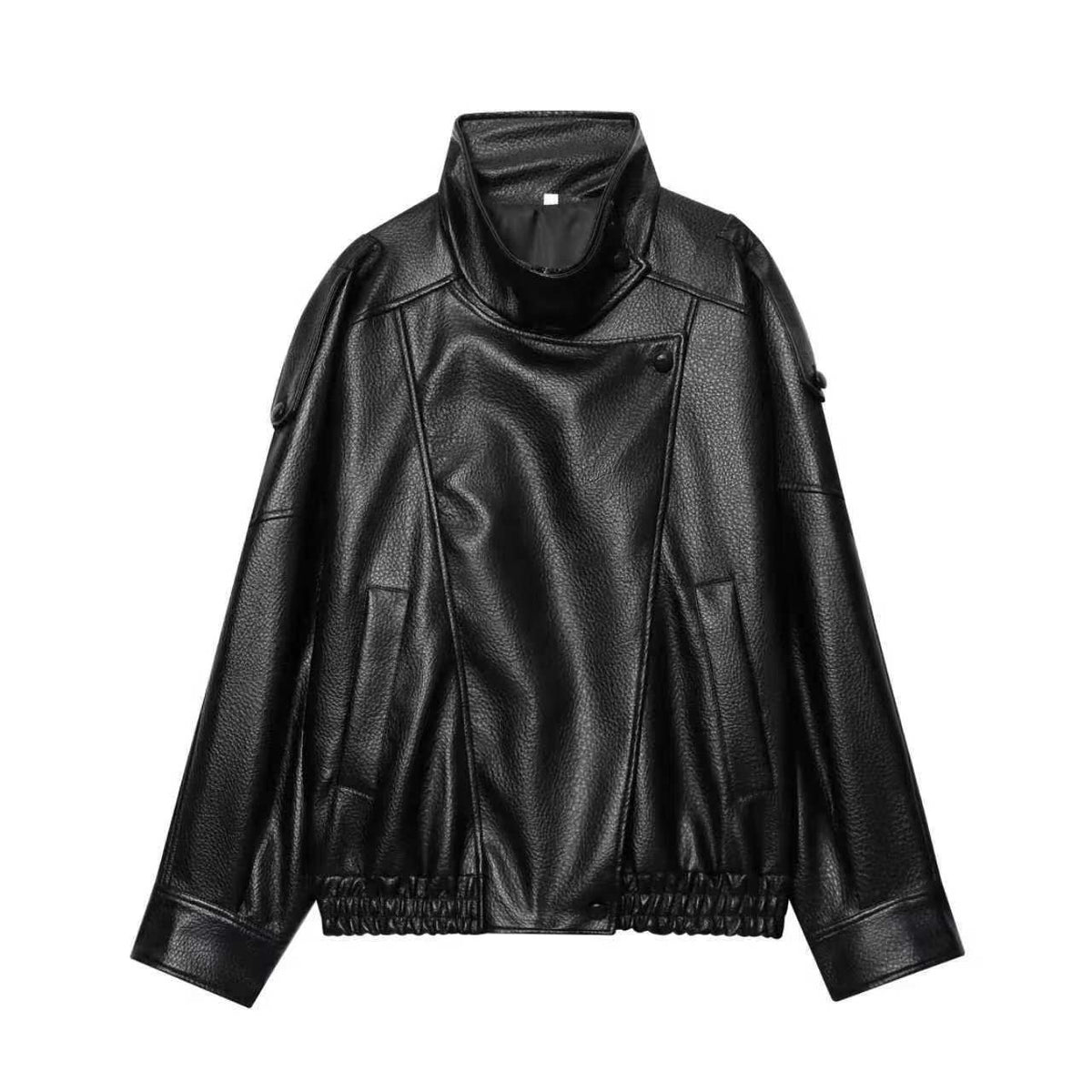 Oversized Leather-Look Jacket