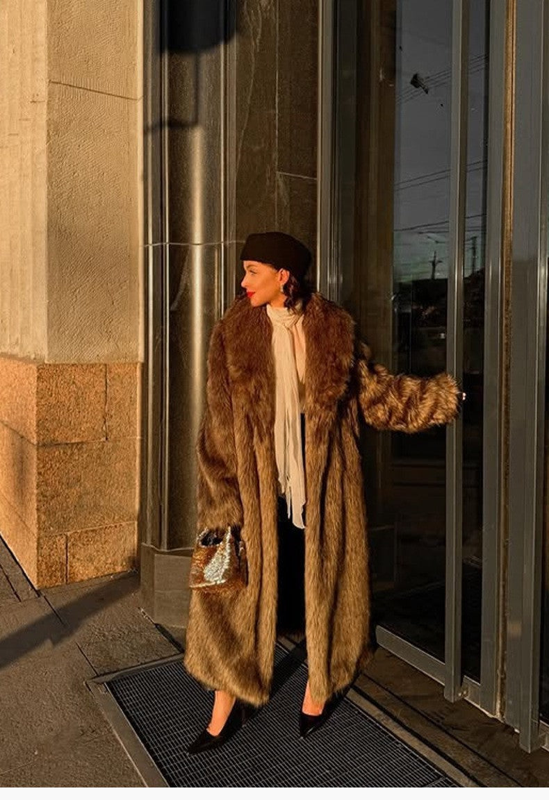 Long Faux Fur Coat