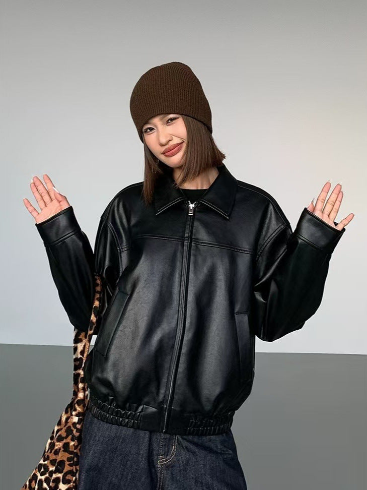 Vintage Leather-Look Jacket