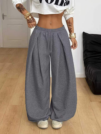 High-Waisted Wide-Leg Joggers