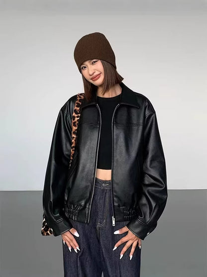 Vintage Leather-Look Jacket