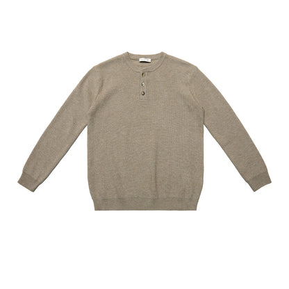 Ribbed Henley Sweater