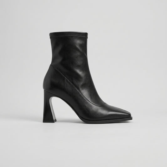 Square-Toe Leather Boots