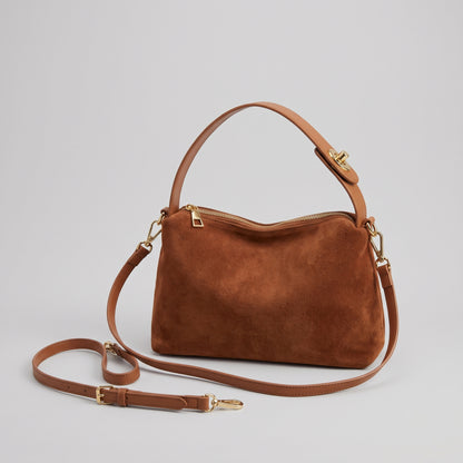 Vintage Suede Crossbody Bag