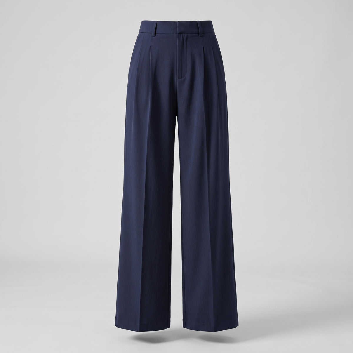 Linen-Blend Wide-Leg Trousers