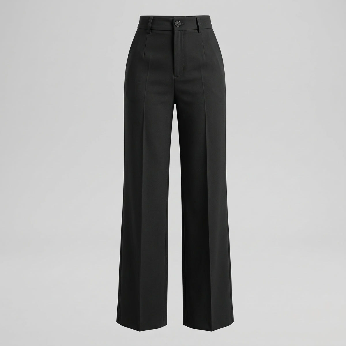 High-Waisted Straight-Leg Trousers