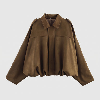 Batwing Sleeve Bomber Jacket